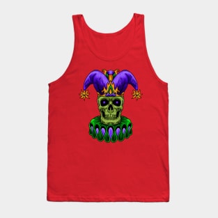 Skull Clown Illustration Tank Top